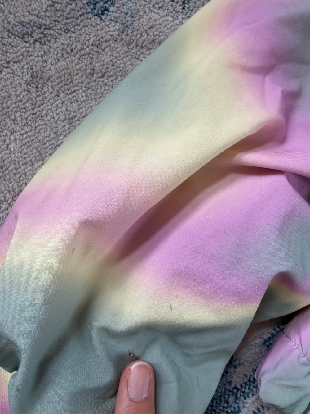 Athleta Girls' Pastel Tie-Dye Jean Jacket in Pink, Yellow & Green